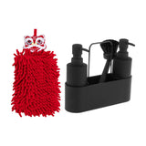 Maxbell Kitchen Soap Dispenser with Brush and Hand Towel with Sponge Holder for Sink