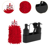 Maxbell Kitchen Soap Dispenser with Brush and Hand Towel with Sponge Holder for Sink