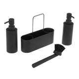 Maxbell Kitchen Soap Dispenser with Brush and Hand Towel with Sponge Holder for Sink