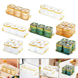 Maxbell Dried Fruit Tray with Lid Divided Serving Dishes for Candy Appetizer Cookies Golden 3 Grid