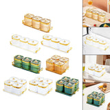 Maxbell Dried Fruit Tray with Lid Divided Serving Dishes for Candy Appetizer Cookies Golden 3 Grid