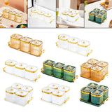 Maxbell Dried Fruit Tray with Lid Divided Serving Dishes for Candy Appetizer Cookies Golden 3 Grid