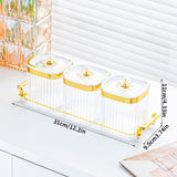 Maxbell Dried Fruit Tray with Lid Divided Serving Dishes for Candy Appetizer Cookies Clear 3 Grid
