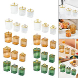 Maxbell 3Pcs Appetizer Food Bowl Airtight Food Storage Container for Dining Room Nut Clear Tower Bead