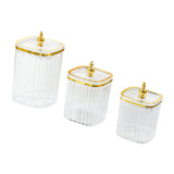 Maxbell 3Pcs Appetizer Food Bowl Airtight Food Storage Container for Dining Room Nut Clear Tower Bead