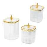 Maxbell 3Pcs Appetizer Food Bowl Airtight Food Storage Container for Dining Room Nut Clear Tower Bead
