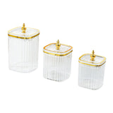 Maxbell 3Pcs Appetizer Food Bowl Airtight Food Storage Container for Dining Room Nut Clear Tower Bead