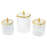 Maxbell 3Pcs Appetizer Food Bowl Airtight Food Storage Container for Dining Room Nut Clear Tower Bead