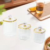 Maxbell 3Pcs Appetizer Food Bowl Airtight Food Storage Container for Dining Room Nut Clear Big Diamond