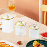 Maxbell 3Pcs Appetizer Food Bowl Airtight Food Storage Container for Dining Room Nut Clear Big Diamond