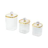 Maxbell 3Pcs Appetizer Food Bowl Airtight Food Storage Container for Dining Room Nut Clear Big Diamond