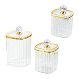 Maxbell 3Pcs Appetizer Food Bowl Airtight Food Storage Container for Dining Room Nut Clear Big Diamond