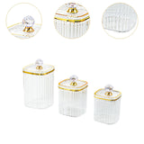 Maxbell 3Pcs Appetizer Food Bowl Airtight Food Storage Container for Dining Room Nut Clear Big Diamond