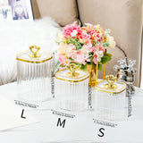 Maxbell 3Pcs Appetizer Food Bowl Airtight Food Storage Container for Dining Room Nut Clear 4 Gold Point