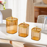 Maxbell 3Pcs Appetizer Food Bowl Airtight Food Storage Container for Dining Room Nut Amber Tower Bead