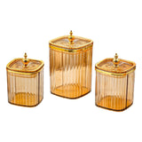 Maxbell 3Pcs Appetizer Food Bowl Airtight Food Storage Container for Dining Room Nut Amber Tower Bead