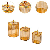 Maxbell 3Pcs Appetizer Food Bowl Airtight Food Storage Container for Dining Room Nut Amber Tower Bead