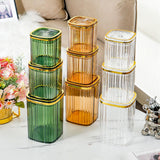 Maxbell 3Pcs Appetizer Food Bowl Airtight Food Storage Container for Dining Room Nut Amber Tower Bead