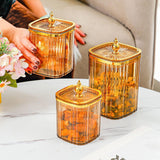 Maxbell 3Pcs Appetizer Food Bowl Airtight Food Storage Container for Dining Room Nut Amber Tower Bead