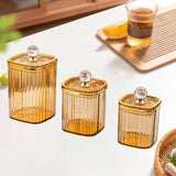 Maxbell 3Pcs Appetizer Food Bowl Airtight Food Storage Container for Dining Room Nut Amber Big Diamond