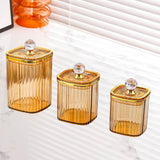 Maxbell 3Pcs Appetizer Food Bowl Airtight Food Storage Container for Dining Room Nut Amber Big Diamond
