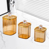 Maxbell 3Pcs Appetizer Food Bowl Airtight Food Storage Container for Dining Room Nut Amber Big Diamond