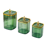 Maxbell 3Pcs Appetizer Food Bowl Airtight Food Storage Container for Dining Room Nut Green Tower Bead
