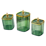 Maxbell 3Pcs Appetizer Food Bowl Airtight Food Storage Container for Dining Room Nut Green Tower Bead