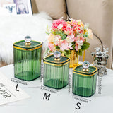 Maxbell 3Pcs Appetizer Food Bowl Airtight Food Storage Container for Dining Room Nut Green Big Diamond