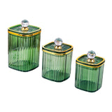 Maxbell 3Pcs Appetizer Food Bowl Airtight Food Storage Container for Dining Room Nut Green Big Diamond