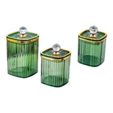 Maxbell 3Pcs Appetizer Food Bowl Airtight Food Storage Container for Dining Room Nut Green Big Diamond
