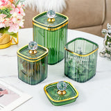 Maxbell 3Pcs Appetizer Food Bowl Airtight Food Storage Container for Dining Room Nut Green Big Diamond