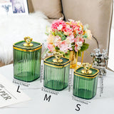 Maxbell 3Pcs Appetizer Food Bowl Airtight Food Storage Container for Dining Room Nut Green 4 Gold Point
