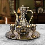 Maxbell Turkish Coffee Pot and Cup Set Tea Service Set for Party Living Room Holiday