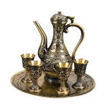Maxbell Turkish Coffee Pot and Cup Set Tea Service Set for Party Living Room Holiday