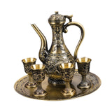 Maxbell Turkish Coffee Pot and Cup Set Tea Service Set for Party Living Room Holiday