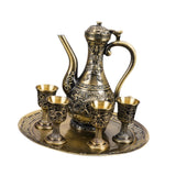Maxbell Turkish Coffee Pot and Cup Set Tea Service Set for Party Living Room Holiday