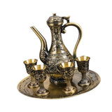 Maxbell Turkish Coffee Pot and Cup Set Tea Service Set for Party Living Room Holiday
