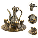 Maxbell Turkish Coffee Pot and Cup Set Tea Service Set for Party Living Room Holiday