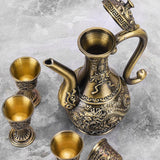 Maxbell Turkish Coffee Pot and Cup Set Tea Service Set for Party Living Room Holiday