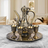 Maxbell Turkish Coffee Pot and Cup Set Tea Service Set for Party Living Room Holiday
