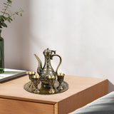 Maxbell Turkish Coffee Pot and Cup Set Tea Service Set for Party Living Room Holiday
