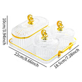 Maxbell Divided Serving Relish Bowls Dried Fruit Plate for Living Room Fruit Cookies 3 Bowls