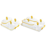 Maxbell Divided Serving Relish Bowls Dried Fruit Plate for Living Room Fruit Cookies 3 Bowls