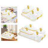 Maxbell Divided Serving Relish Bowls Dried Fruit Plate for Living Room Fruit Cookies 3 Bowls
