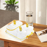 Maxbell Divided Serving Relish Bowls Dried Fruit Plate for Living Room Fruit Cookies 3 Bowls