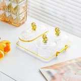 Maxbell Divided Serving Relish Bowls Dried Fruit Plate for Living Room Fruit Cookies 3 Bowls