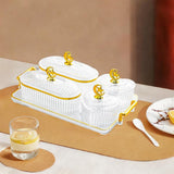 Maxbell Divided Serving Relish Bowls Dried Fruit Plate for Living Room Fruit Cookies 4 Bowls