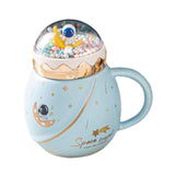 Maxbell Cute Astronaut Mug Creative Funny Space Mug for Friends Kids Valentines Gift Light Blue