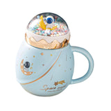 Maxbell Cute Astronaut Mug Creative Funny Space Mug for Friends Kids Valentines Gift Light Blue
